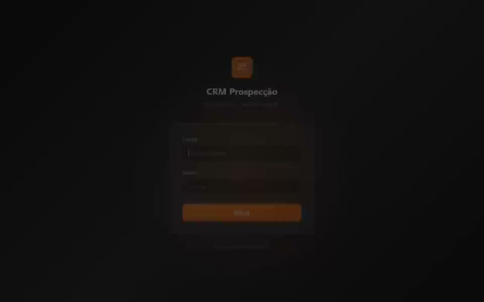 Visão geral do CRM de Prospecção