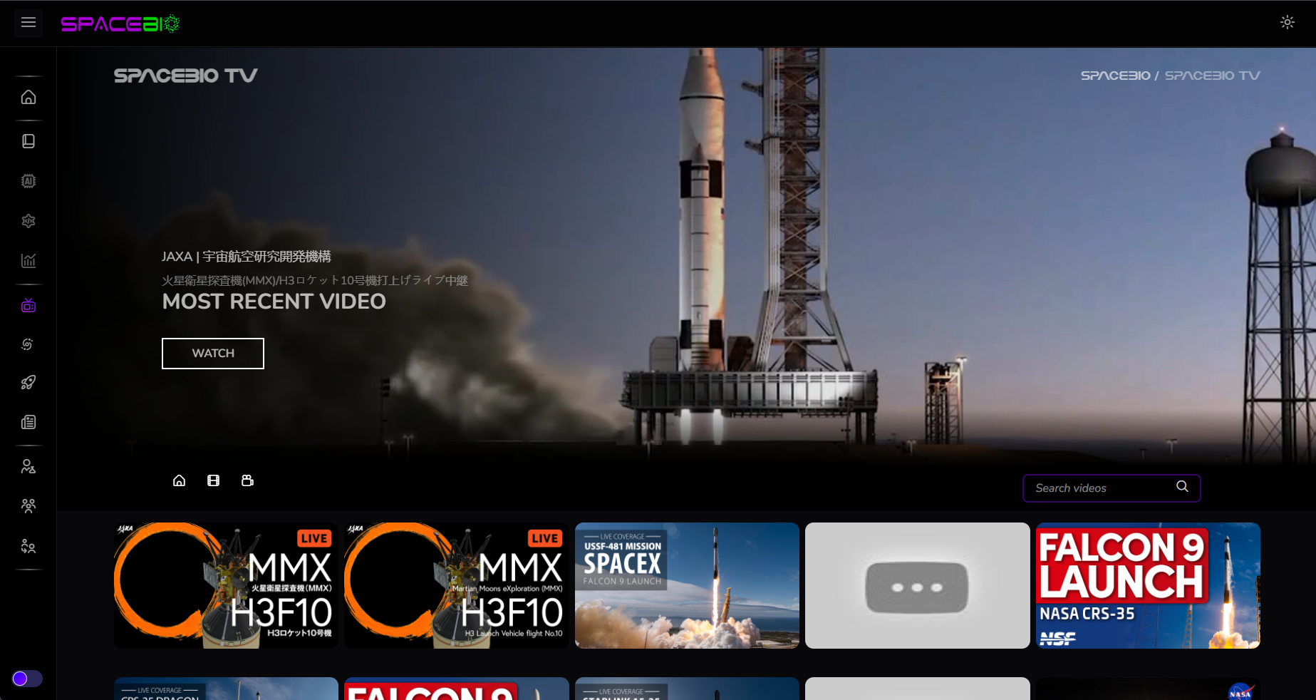 SpaceBio TV com cobertura de lançamentos ao vivo